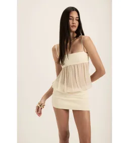 Ance Gria Romeo Mini Dress Cream Size S/AU 8 for rent on The Volte - image 2