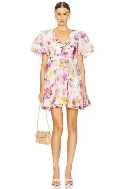 Aje Fleur Mini Dress Collage Floral Size 6 for rent on The Volte - image 1