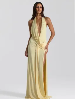 Natalie Rolt Winona Maxi Gown Lemon Size 6 for rent on The Volte - image 1