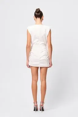 MOSSMAN WRAPPED IN YOU MINI DRESS / WHITE / SIZE 10 for rent on The Volte - image 2