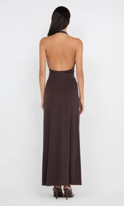 Bec & Bridge Tillie Drape Maxi Dress Dark Chocolate Size AU 8 for rent on The Volte - image 2
