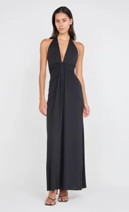 Bec & Bridge Tillie Drape Maxi Dress Black Size AU 8 for rent on The Volte - image 2