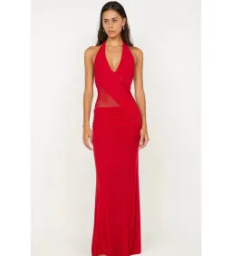 Bec + Bridge Deija Halter Maxi Dress Strawberry Size 8 for rent on The Volte - image 1