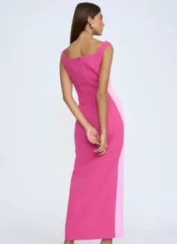 By Johnny Two Tone Curve Midi Dress - Size 10 for rent on The Volte - image 3