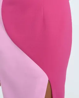 By Johnny Two Tone Curve Midi Dress - Size 10 for rent on The Volte - image 6