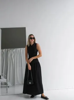 ANNA QUAN Isla Dress Noir Black 6 for rent on The Volte - image 5