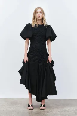 Aje Wisteria Midi Dress Black 14 for rent on The Volte - image 1