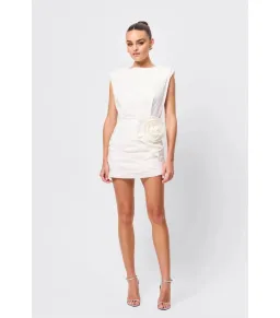 Mossman Wrapped In You Mini Dress White Size AU 8 for rent on The Volte - image 1