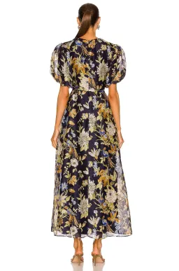 Sir the Label Lilian Puff Sleeve Midi Dress Delia Print Size 2 / AU 10 for rent on The Volte - image 3