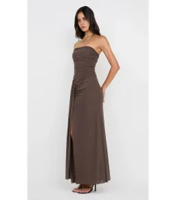Bec & Bridge Ida Strapless Maxi Gown in Chocolate Brown Size AU 10 for rent on The Volte - image 2