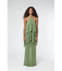 Third Form Gaia Tiered Maxi Dress in Juniper Size AU 8 for rent on The Volte - image 1