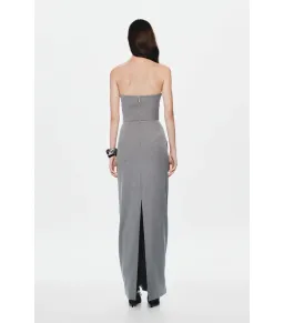 MISHA The Henri Suiting Top and Maxi Skirt Grey Size 6/XS for rent on The Volte - image 3