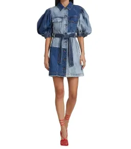 Aje Freecycle Denim Dress Multi Denim Wash Size AU 8 for rent on The Volte - image 1