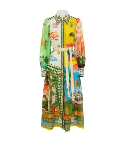 Alemais Paradiso Midi Shirtdress in Multi Size AU 10  for rent on The Volte - image 5