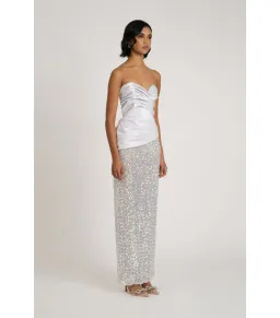Eliya The Label Gia Maxi Gown Silver Size XS / AU 6 for rent on The Volte - image 5