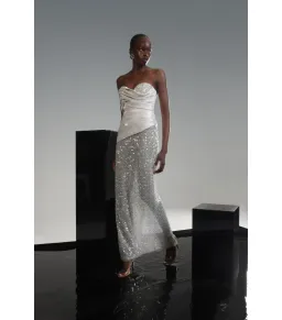 Eliya The Label Gia Maxi Gown Silver Size XS / AU 6 for rent on The Volte - image 2