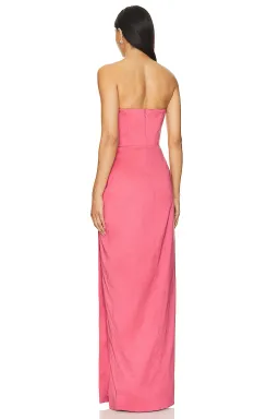 Rachel Gilbert Mira Strapless Maxi Gown Rose Size AU 6 for rent on The Volte - image 4