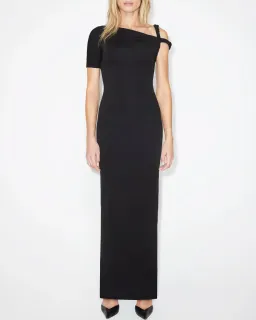 KHY Sueded Stretch Twist Maxi Dress Black Size S / Au 8  for rent on The Volte - image 2