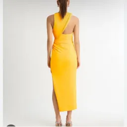 Sheike Portland Midi Dress Yellow Size 18  for rent on The Volte - image 3
