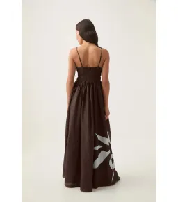 Aje Planetary Maxi Dress in Abstract Fern Carob Size AU 16 for rent on The Volte - image 4