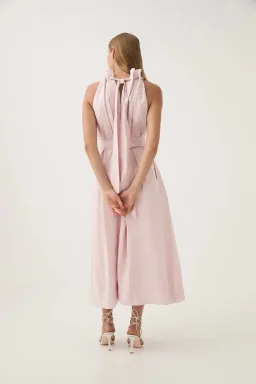 Aje Mariel Trapeze Midi Dress Pink Size AU 16 for rent on The Volte - image 2