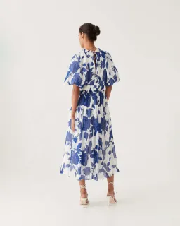 Aje Elsyium Floral Midi Dress Neo Rose Size AU 16 for rent on The Volte - image 3