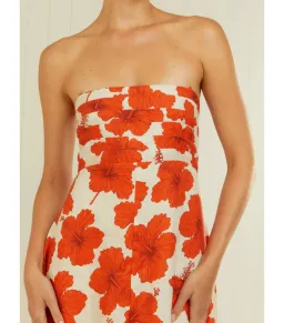 Palm Noosa Primrose Maxi Dress Red Hibiscus Size AU 10 for rent on The Volte - image 2