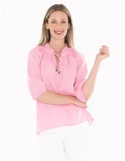 Jump Ruffle Neck Top Flamingo Size AU 16  for rent on The Volte - image 4