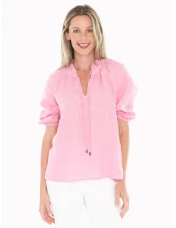 Jump Ruffle Neck Top Flamingo Size AU 16  for rent on The Volte - image 5