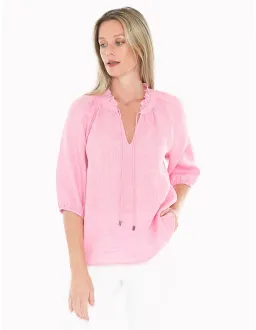 Jump Ruffle Neck Top Flamingo Size AU 16  for rent on The Volte - image 3