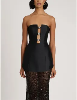 Eliya the Label Nerissa Maxi Dress Black Size AU 14 for rent on The Volte - image 3