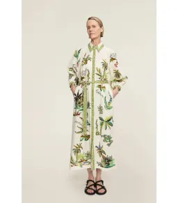 Alemais Day Dream Linen Midi Shirtdress Print Size AU 8  for rent on The Volte - image 1