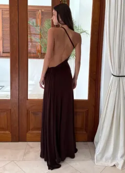 Ance Gria Gaia Maxi Gown Brown Size S / AU 8 for rent on The Volte - image 8