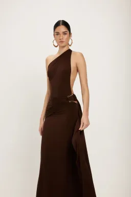 Ance Gria Gaia Maxi Gown Brown Size S / AU 8 for rent on The Volte - image 4