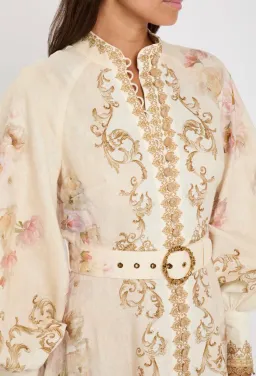 Zimmermann Hypnotic Buttoned Midi Dress White Peony Size 3 au 14 for rent on The Volte - image 5