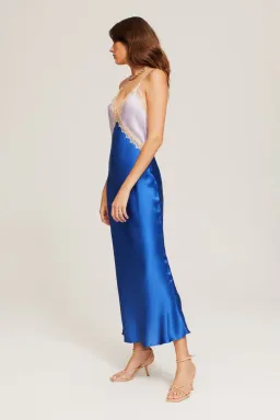 Ginia Sadie Silk Dress In Lilac/Lapis Size XS for rent on The Volte - image 3