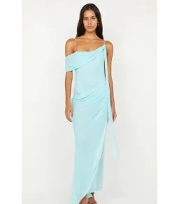 Bec & Bridge Danka Asym Dress Turquoise Size AU 10 for rent on The Volte - image 1