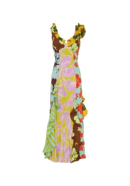 Alemais Poppy Spliced Midi Dress Multi Size 8 for rent on The Volte - image 5