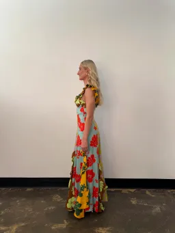 Alemais Poppy Spliced Midi Dress Multi Size 8 for rent on The Volte - image 3