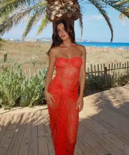 Natalie Rolt Naomi Dress Red Size 8 for rent on The Volte - image 2