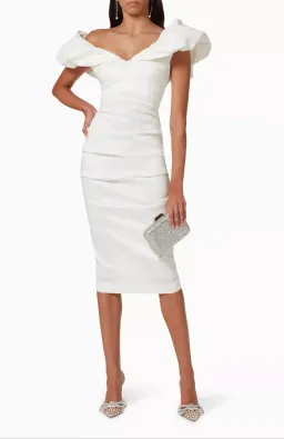 Rachel Gilbert Frey Dress White Size 0/AU6 for rent on The Volte - image 1
