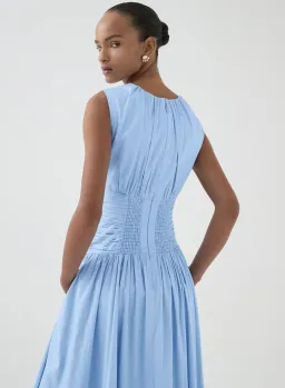 Aje Agatha Knot Midi Dress Powder Blue Size AU 12 for rent on The Volte - image 5
