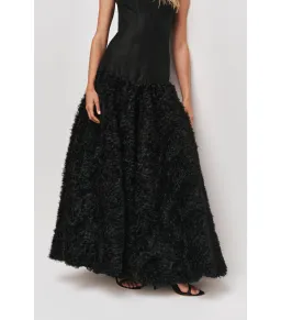 Aje Colette Corset Textured Maxi Dress Black Size AU 14 for rent on The Volte - image 3