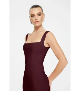 Effie Kats Marbella Maxi Gown in Wine Size AU 6 for rent on The Volte - image 2