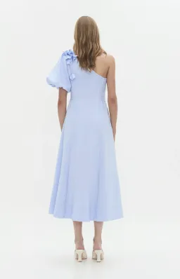 Aje Camille Midi Dress Pale Blue Size AU 10 for rent on The Volte - image 2