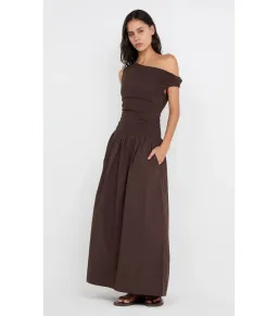 Bec & Bridge Freya Asym Maxi Dress in Dark Chocolate AU 10 for rent on The Volte - image 2