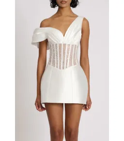 Eliya The Label Romeo Mini Dress White Size AU 10 for rent on The Volte - image 2