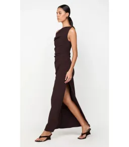Bec & Bridge Leora Asym Maxi Dress in Dark Chocolate Size AU 12 for rent on The Volte - image 4
