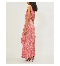 Maje Renila Red Leopard Print Maxi Dress Size 10  for rent on The Volte - image 2
