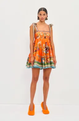 Alemais Rocco Mini Sundress Orange Size 10 for rent on The Volte - image 1